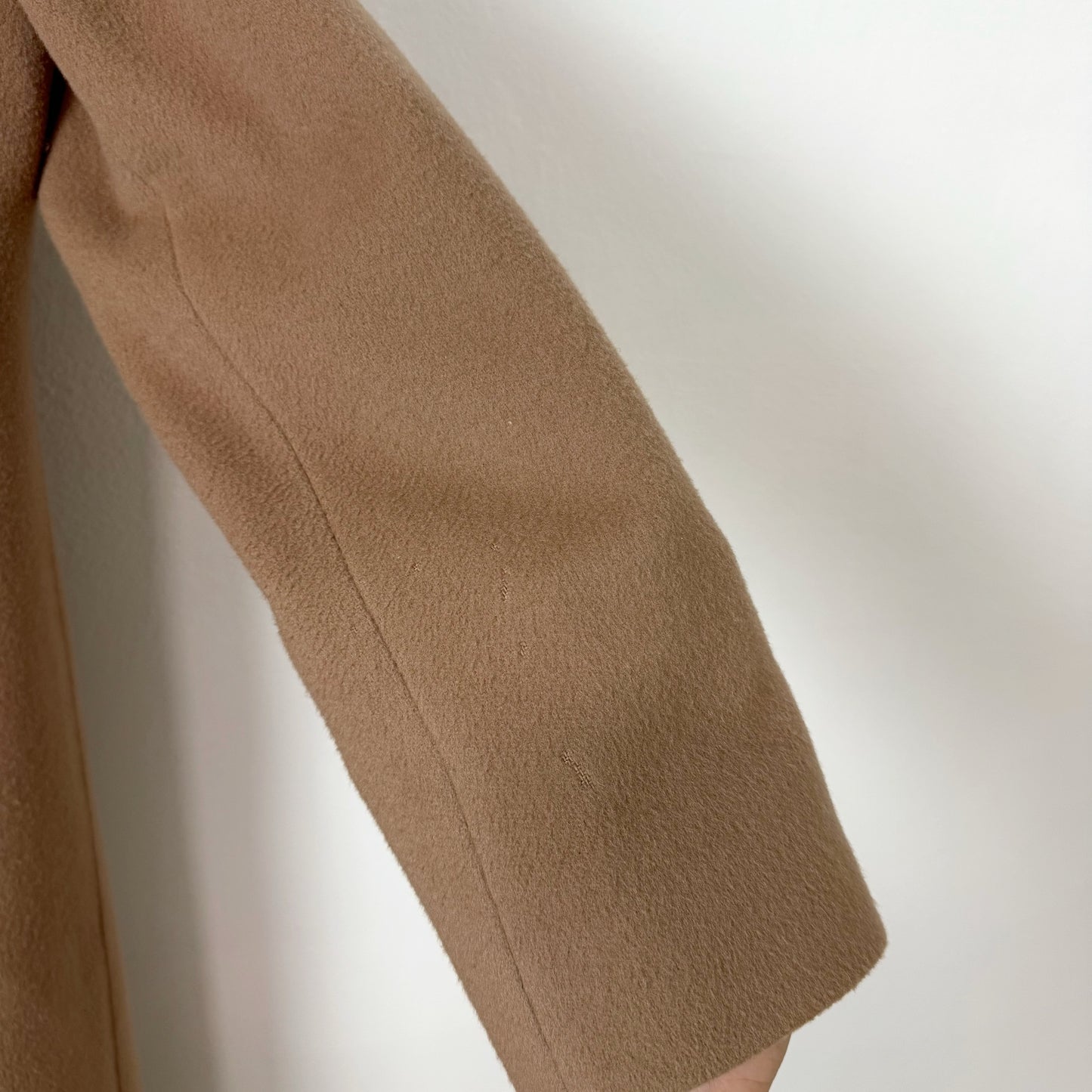 Fluerette Loro Piana Wool Maxi Top Coat in Camel
