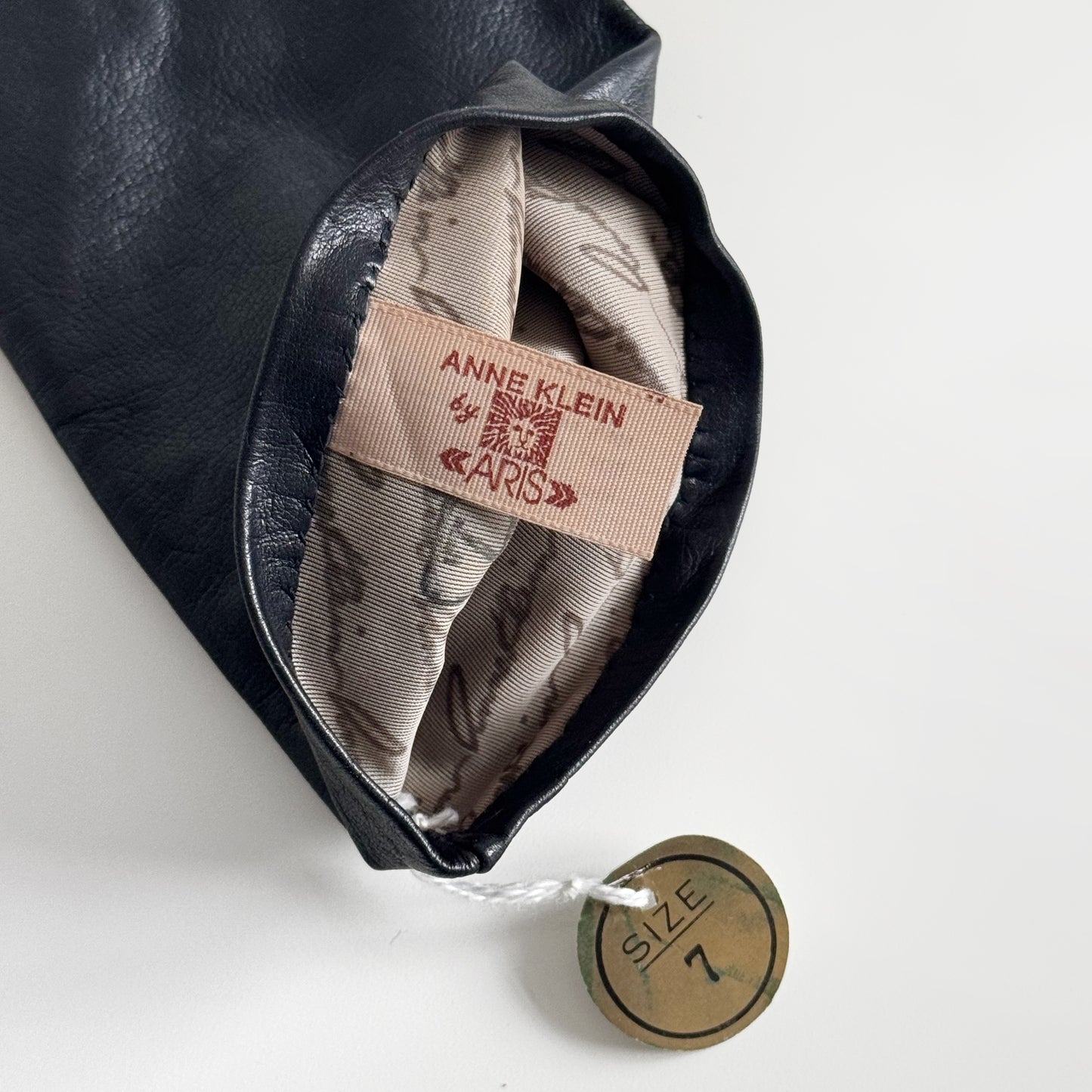 Genuine Leather Black and Red Gloves