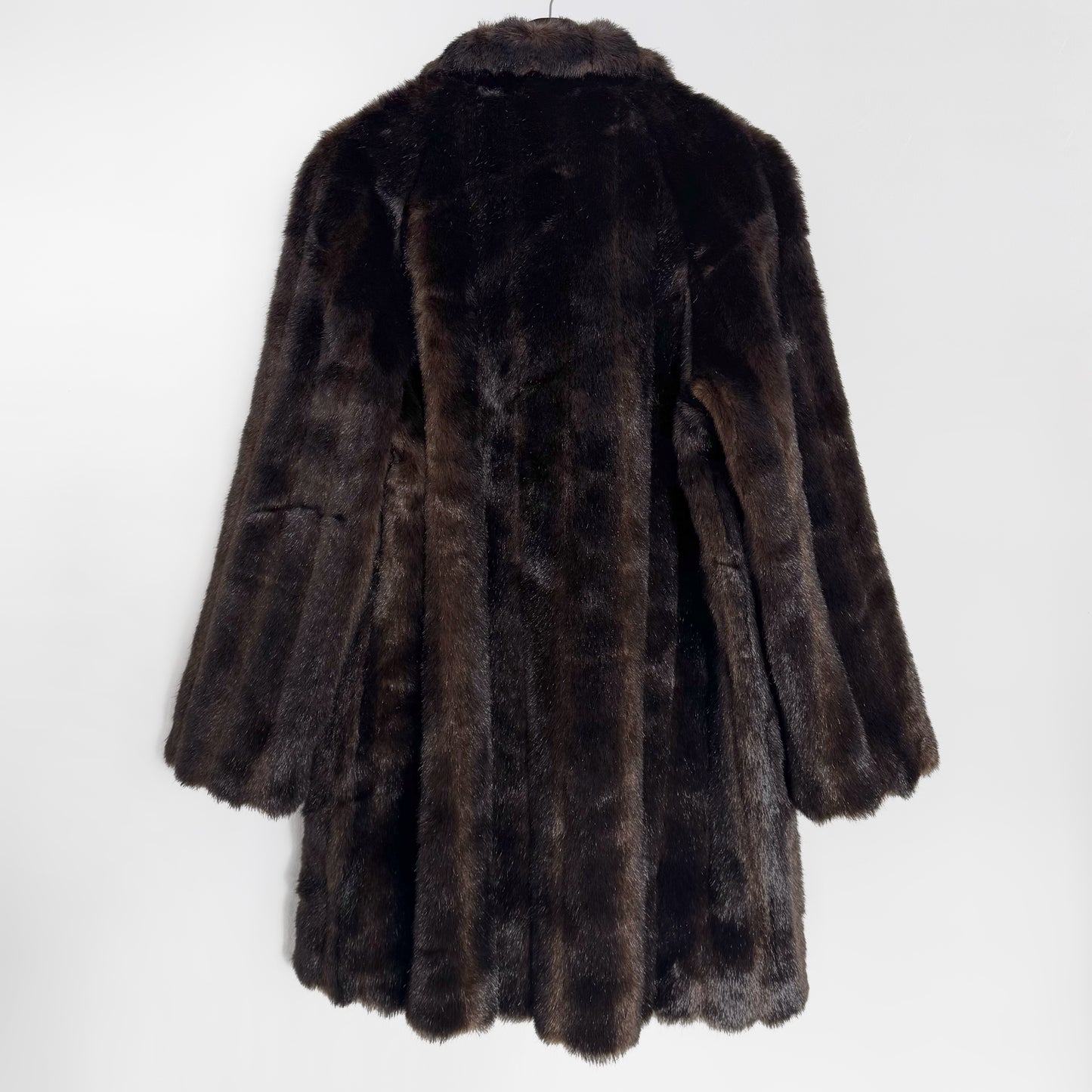 90s/00s Chocolate Brown Faux Fur Mink