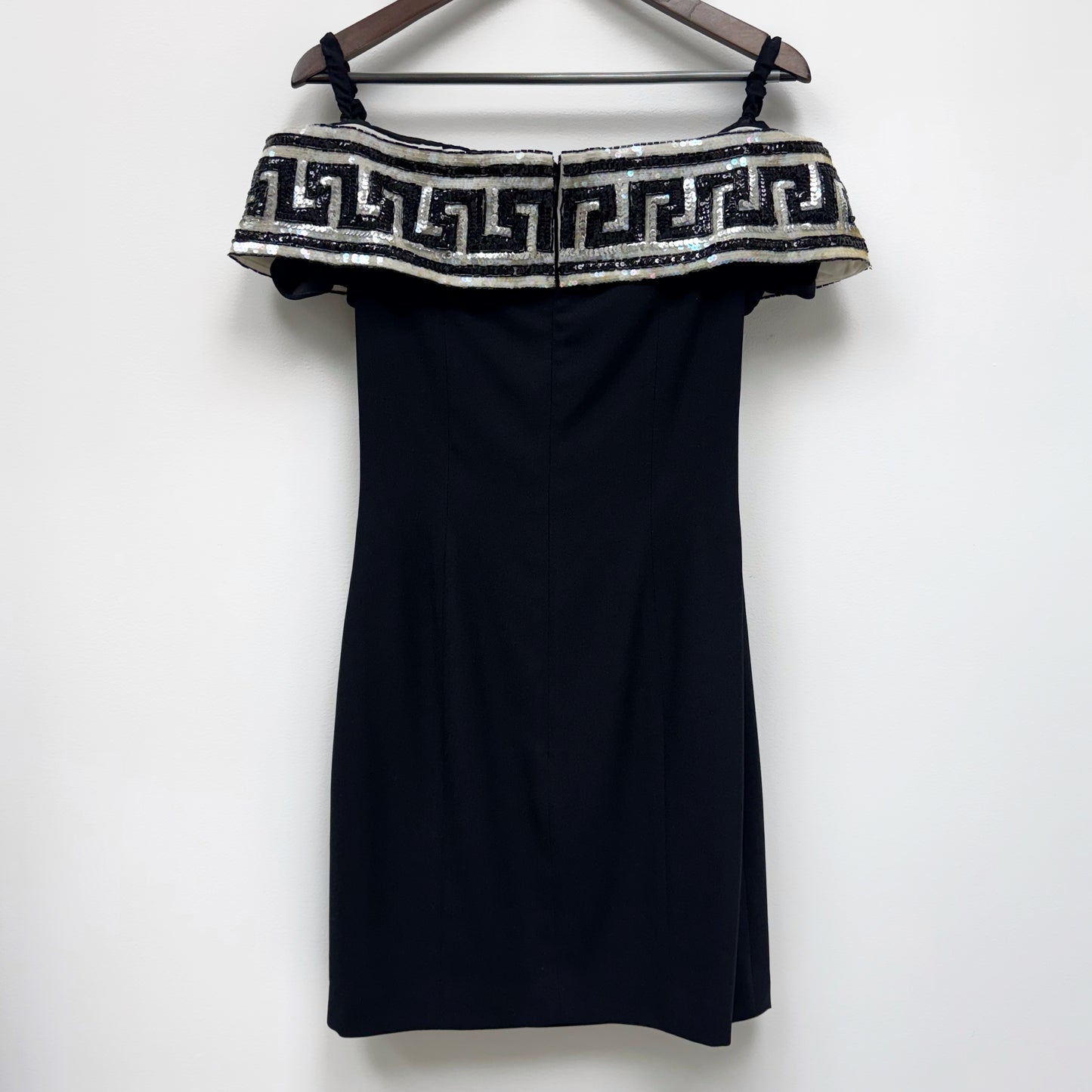 90s Sequin Off-the-Shoulder Dress