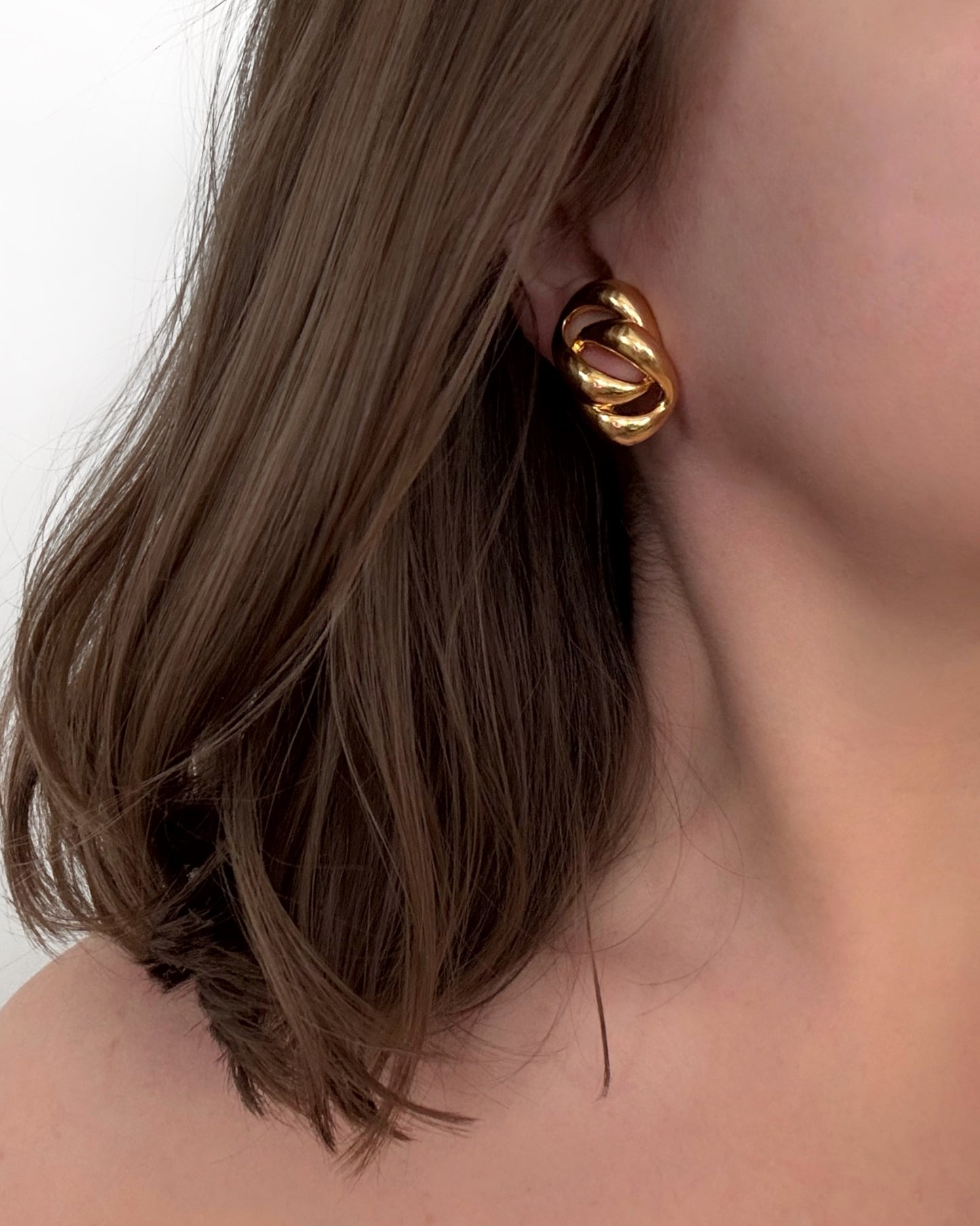 80s Napier Double Link Clip Earrings