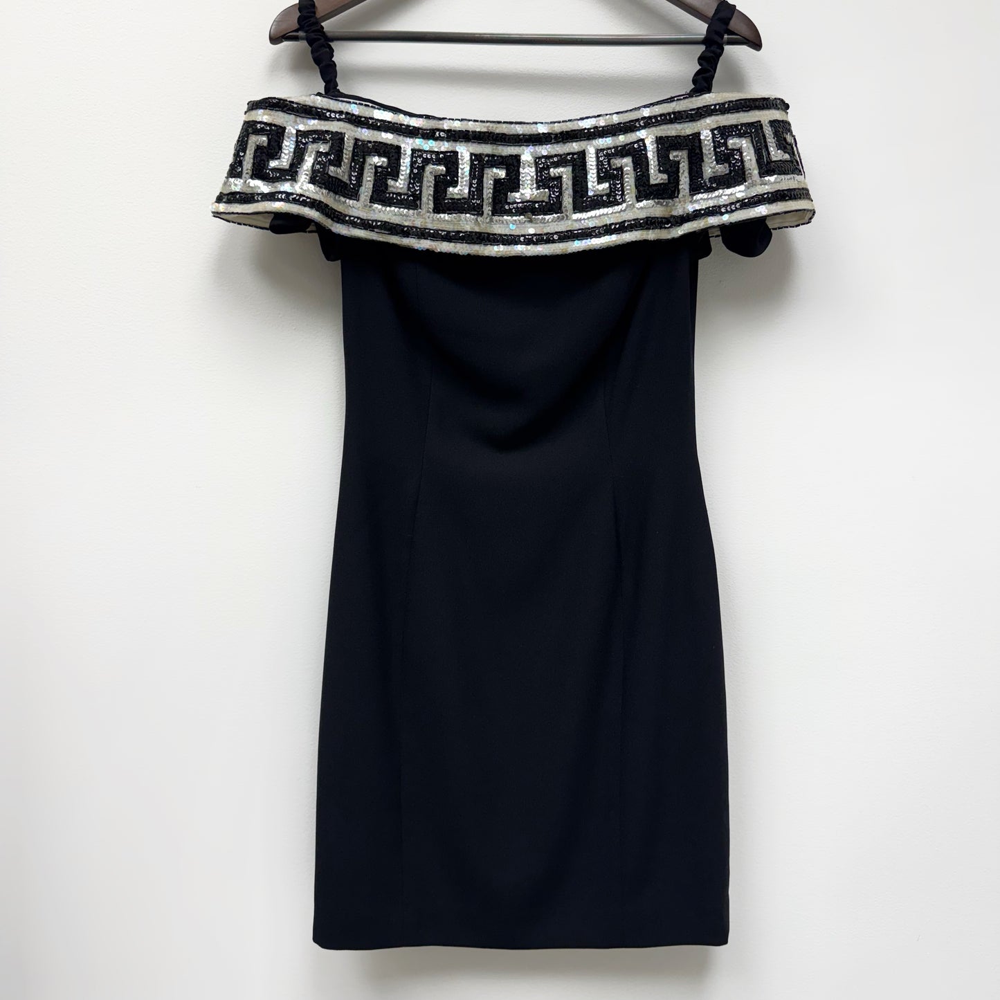 90s Sequin Off-the-Shoulder Dress