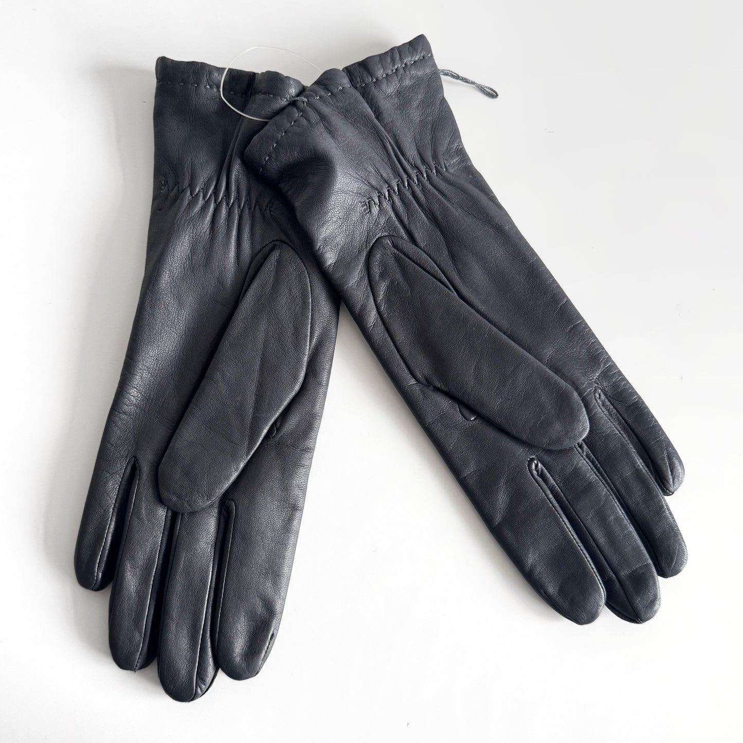 Genuine Leather Grey Gloves