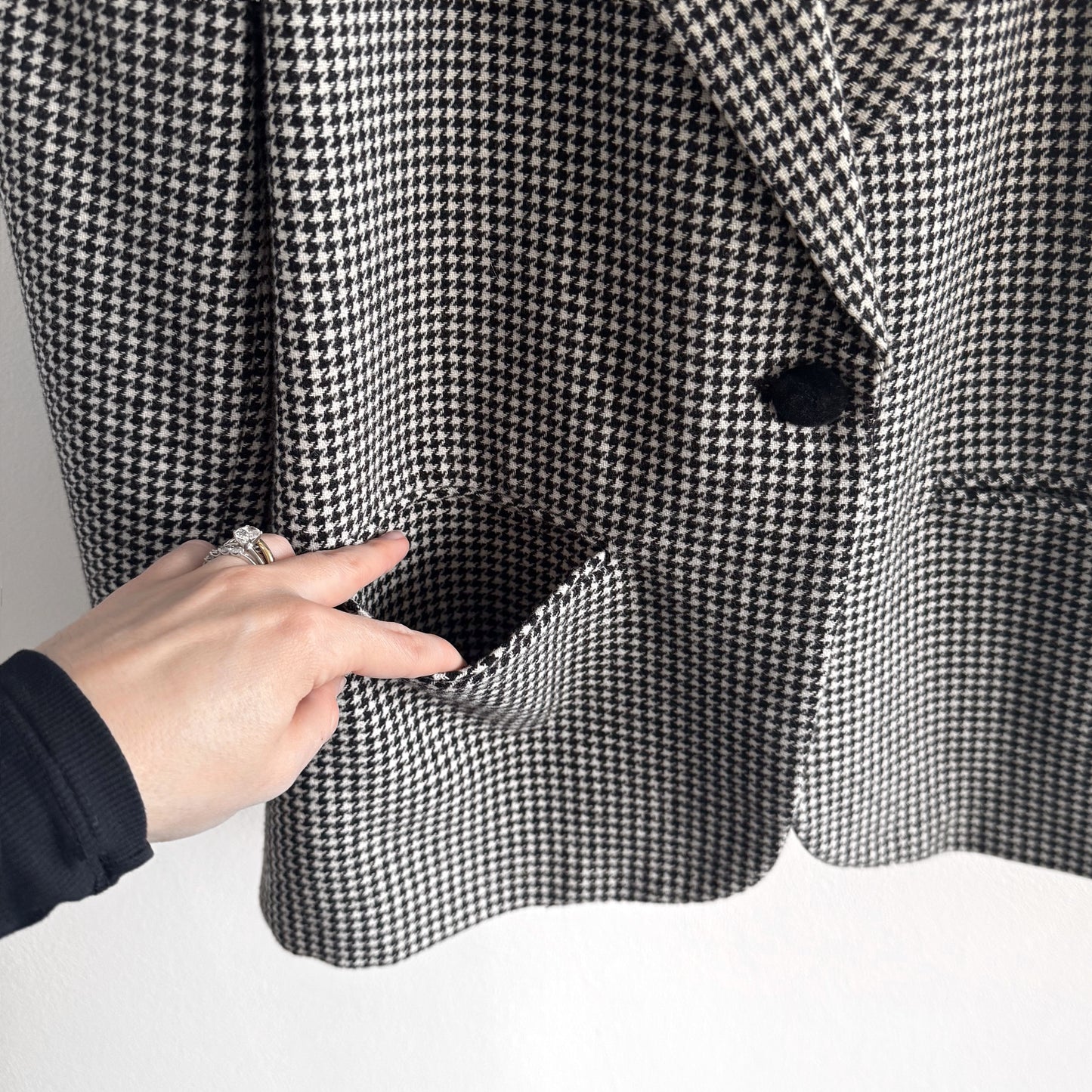 80s Wool Houndstooth Blazer
