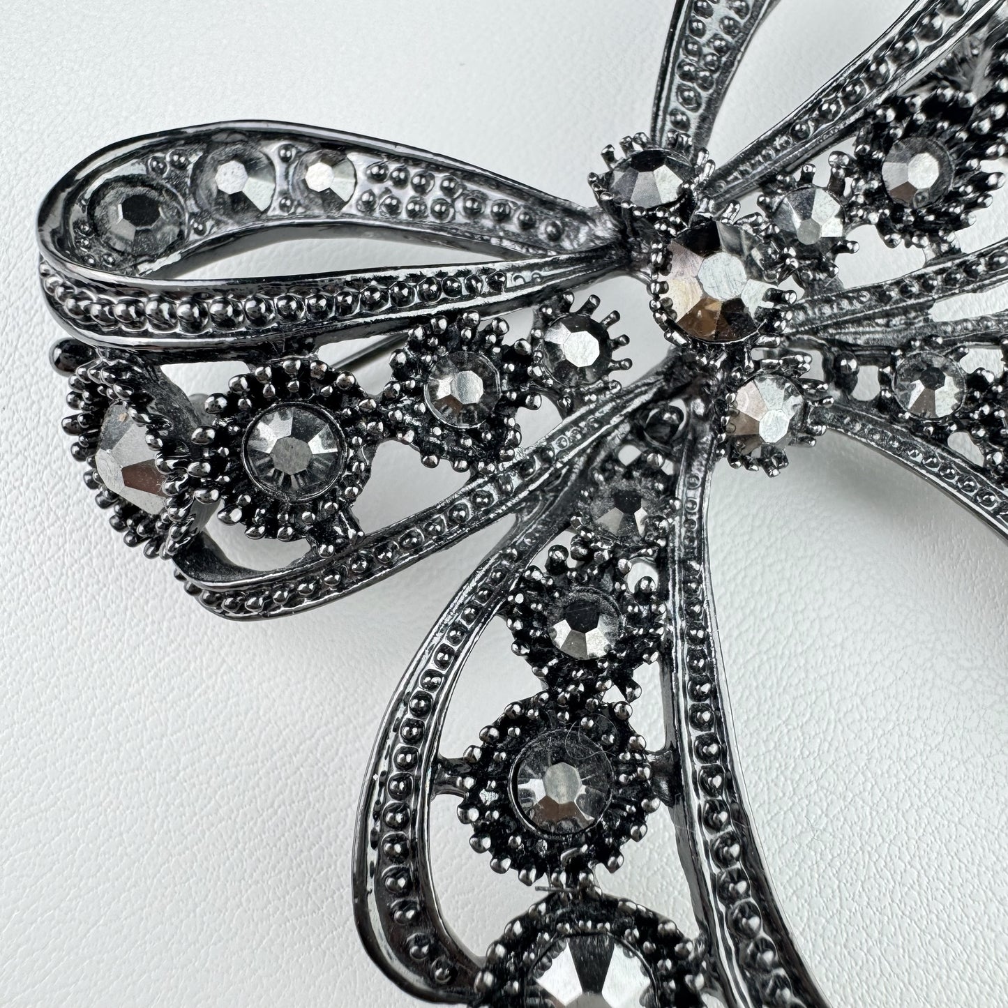 90s Gothic style Bow Brooch