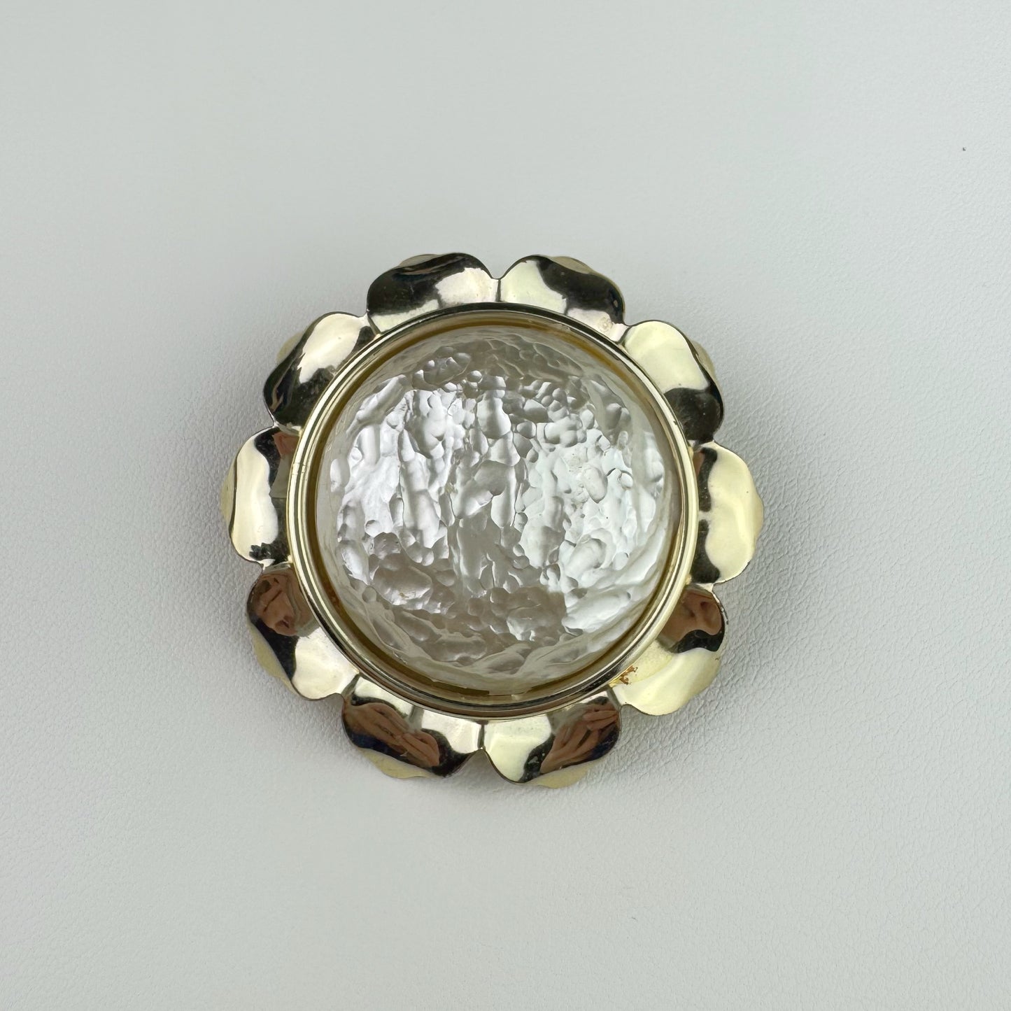 60s Pearlescent Sunflower Brooch