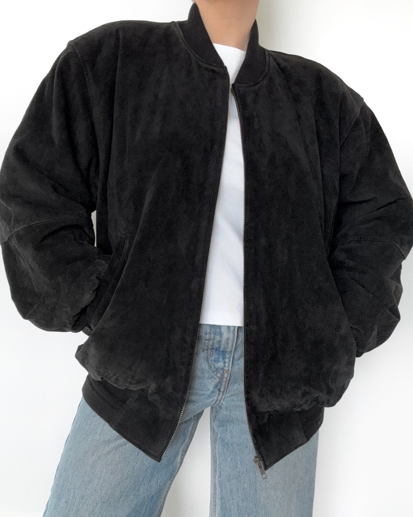 90s/00s Genuine Suede Bomber Jacket