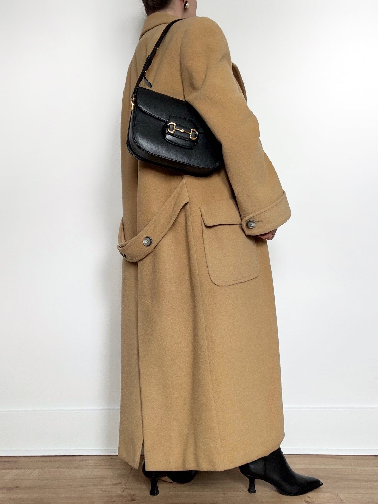 80s/90s Regency Neiman Marcus Camel Hair Top Coat in Tan