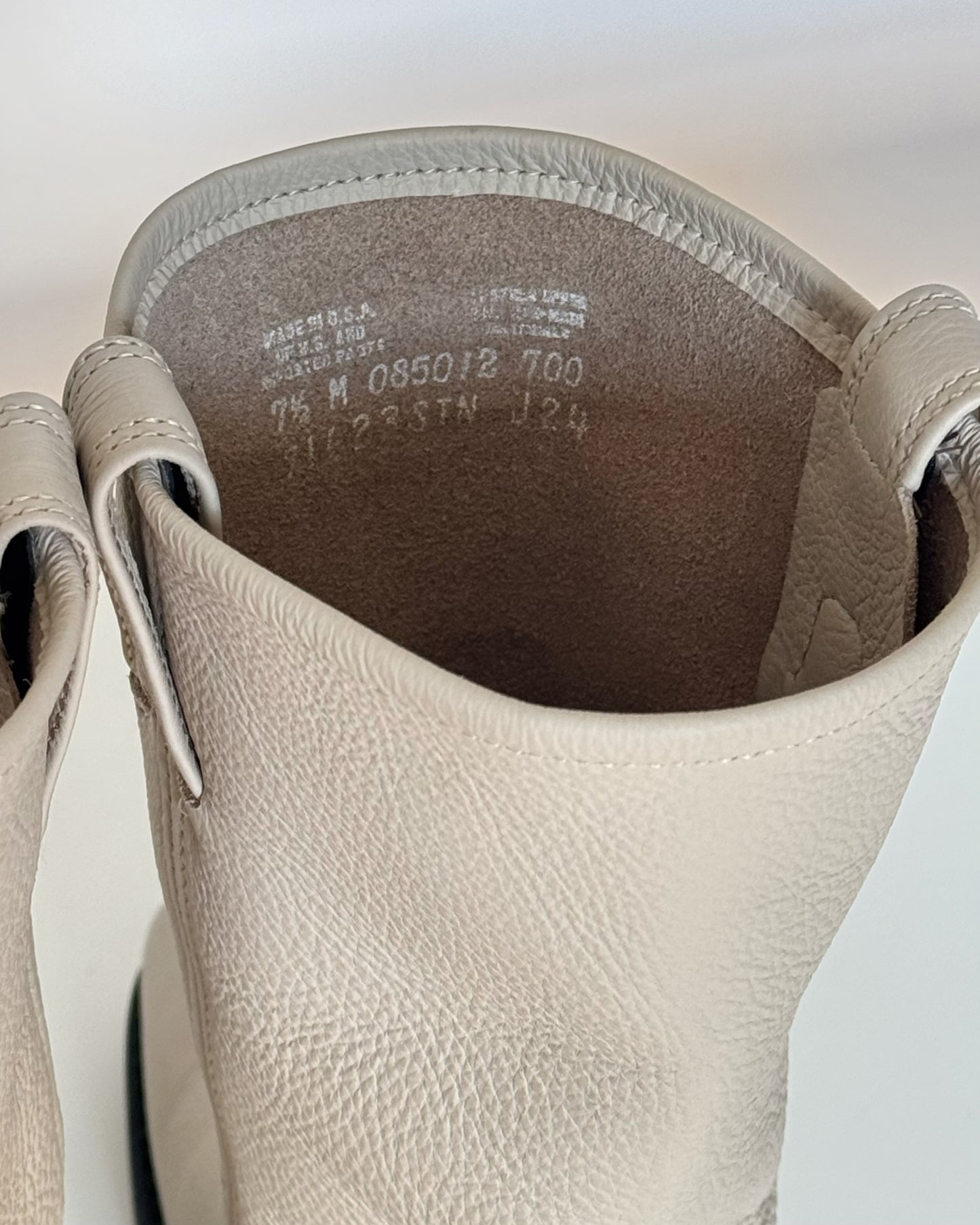 Frye “Harness 12R” Boots in Stone (7.5)