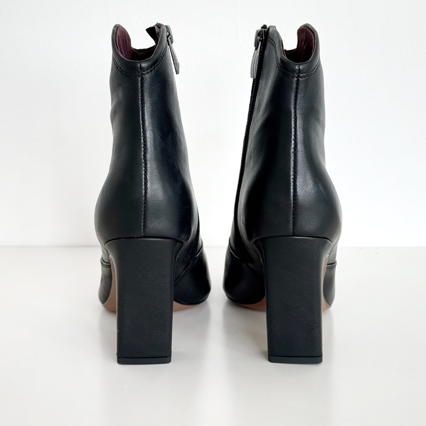 Franco Sarto “Bayden” Leather Heeled Booties (9)
