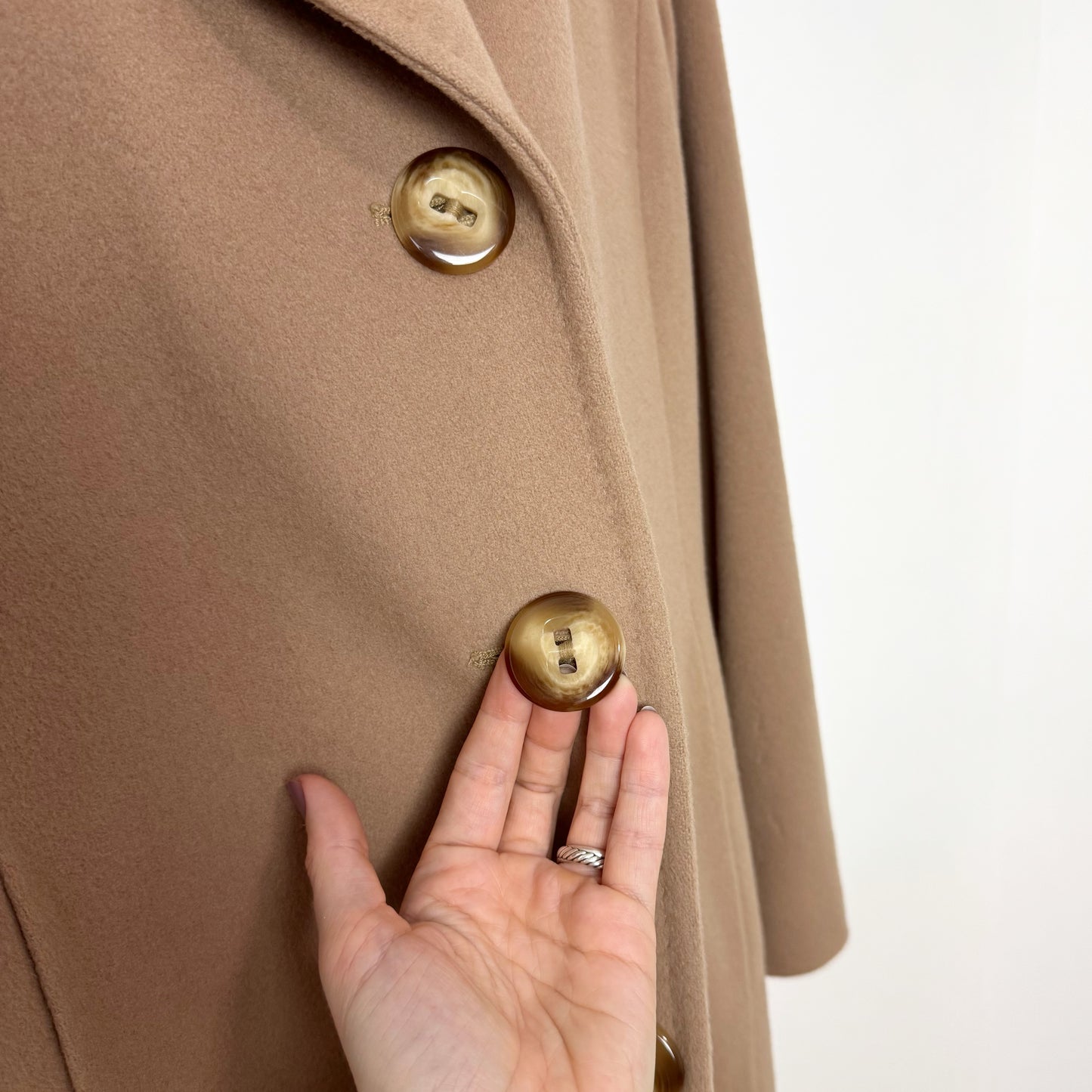 Fluerette Loro Piana Wool Maxi Top Coat in Camel