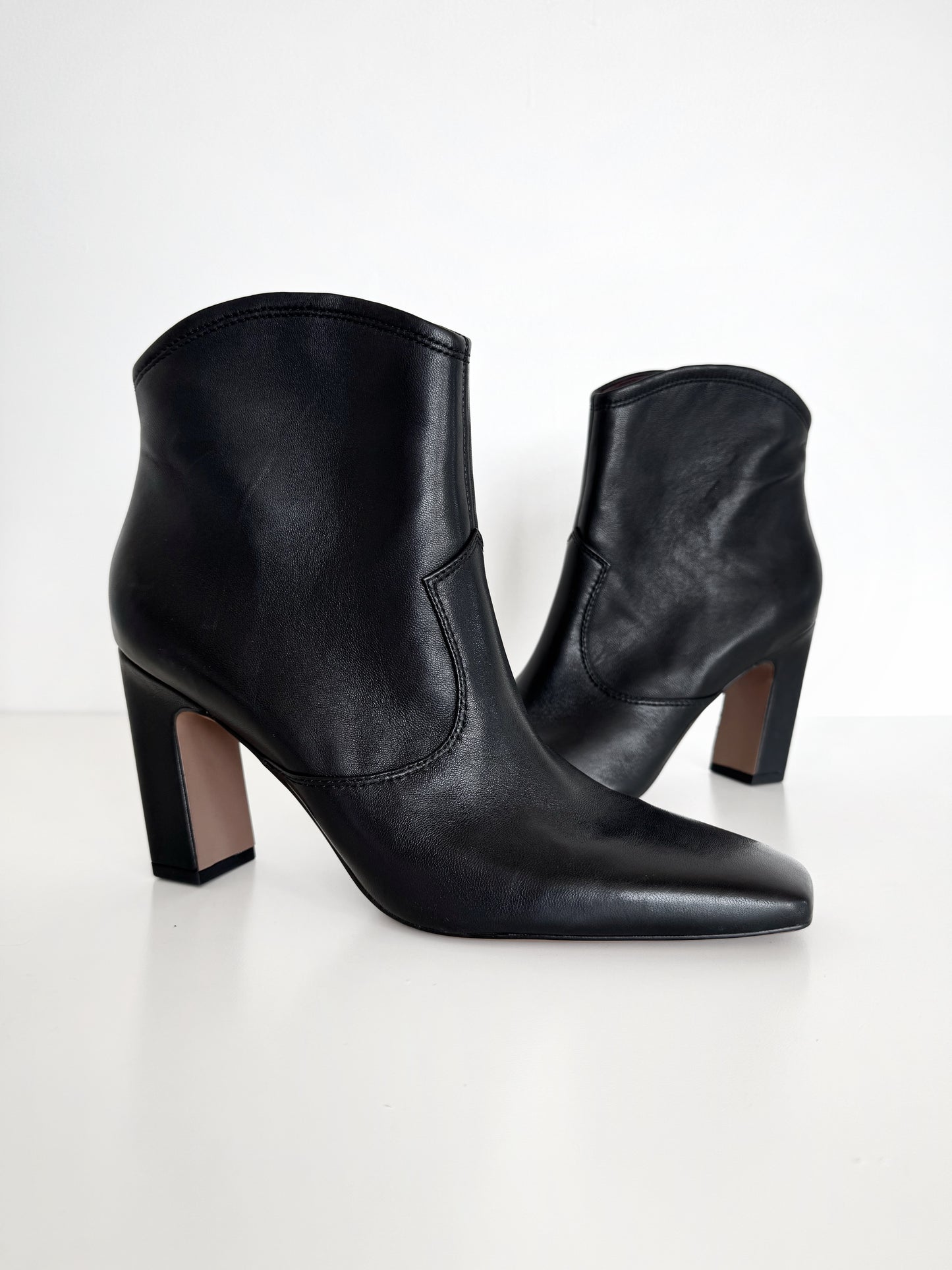 Franco Sarto “Bayden” Leather Heeled Booties (9)