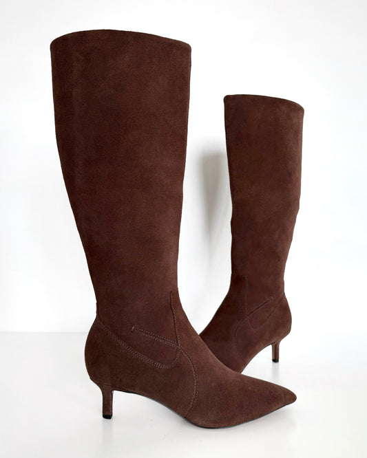 Franco Sarto Suede Knee High Boots (7.5)