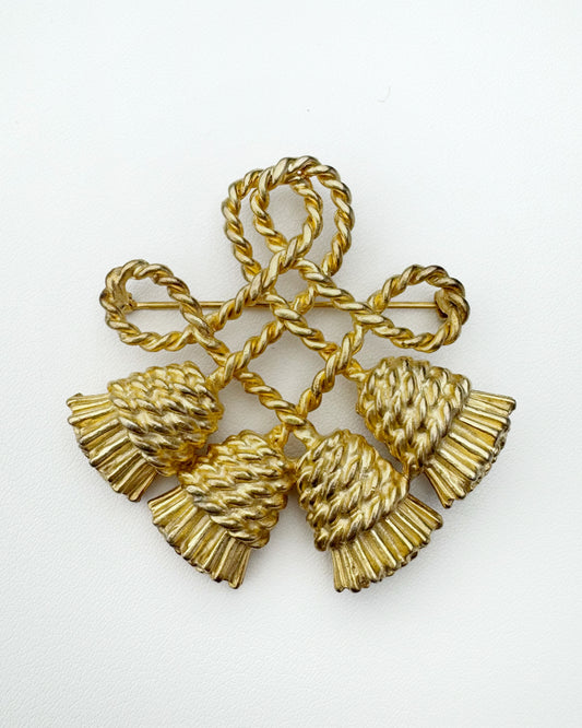 80s Rope Tassel Brooch