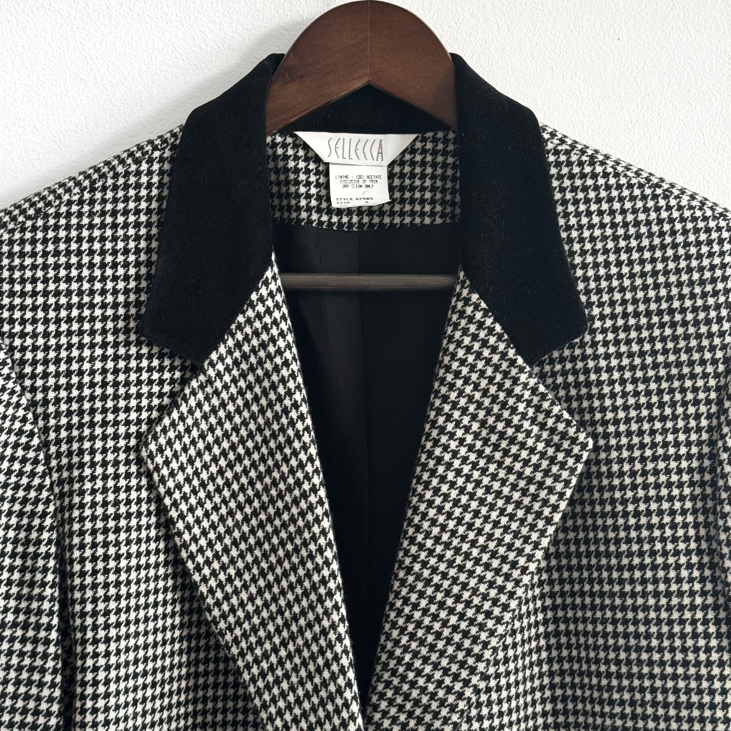 80s Wool Houndstooth Blazer