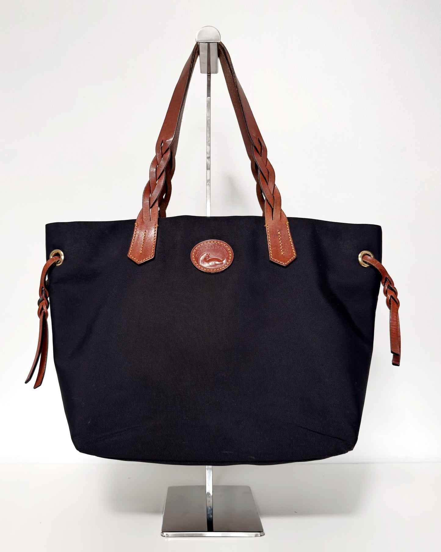 Dooney & Bourke Nylon Tote with Braided Leather Details