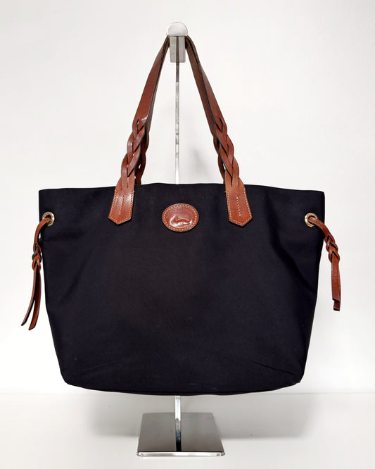 Dooney & Bourke Nylon Tote with Braided Leather Details