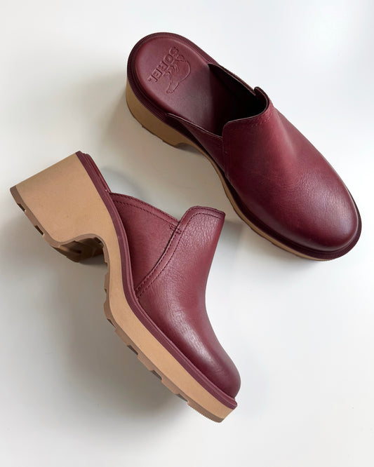 Sorel “Hi-Line” Heel Mule in Spice Tawny Buff