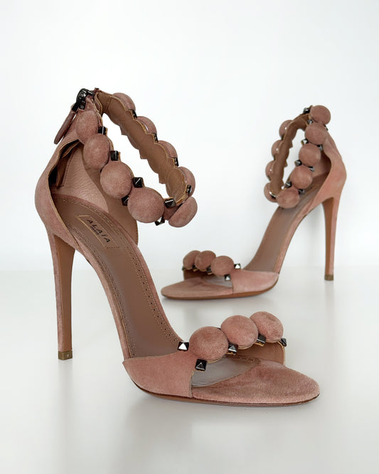 ALAIA “La Bombe” Stud Embellished Sandal Heels (38.5)