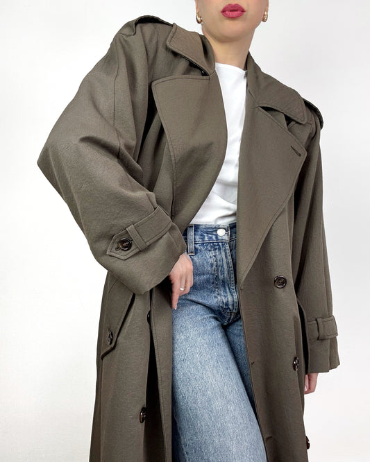 80s Trench Coat in Bark