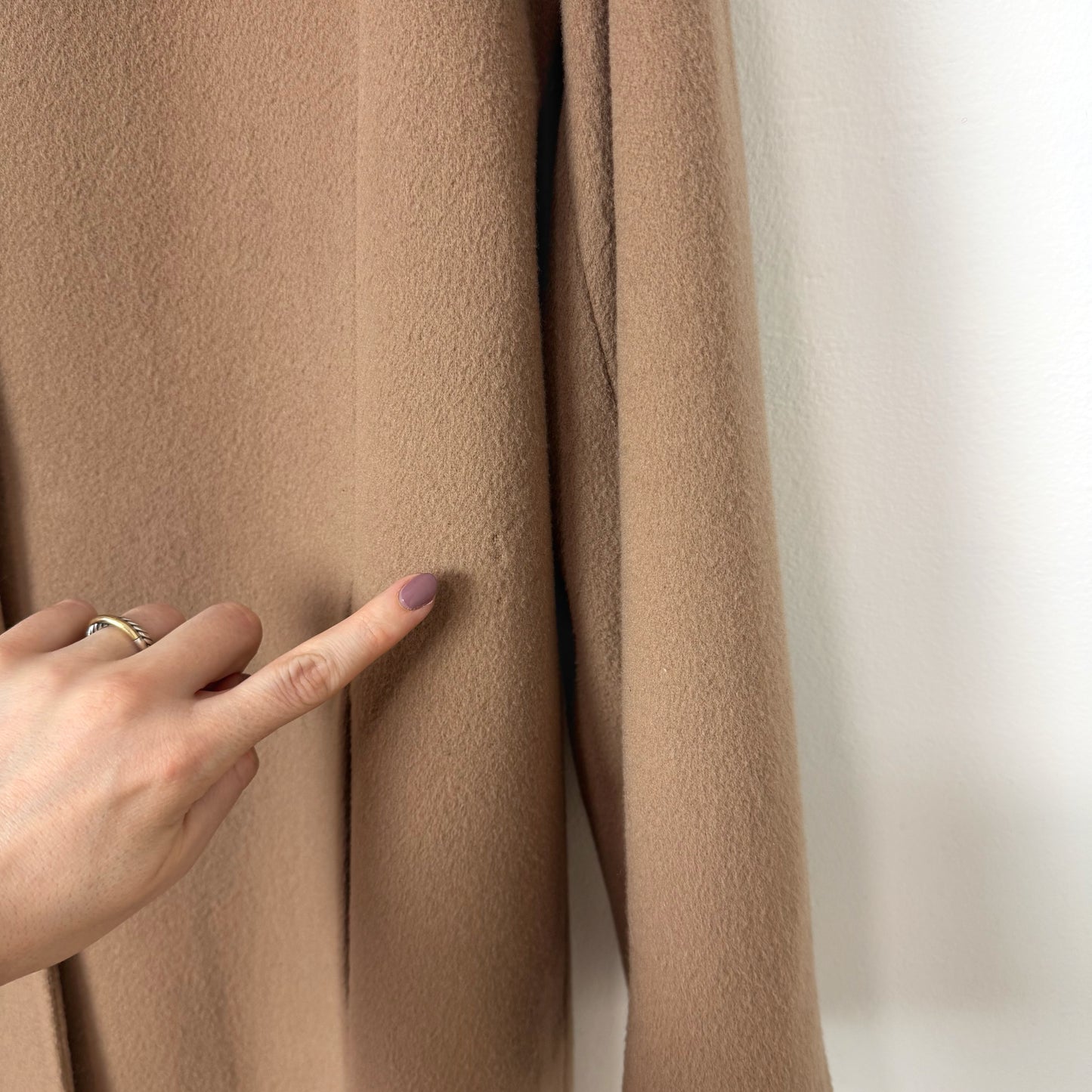 Fluerette Loro Piana Wool Maxi Top Coat in Camel
