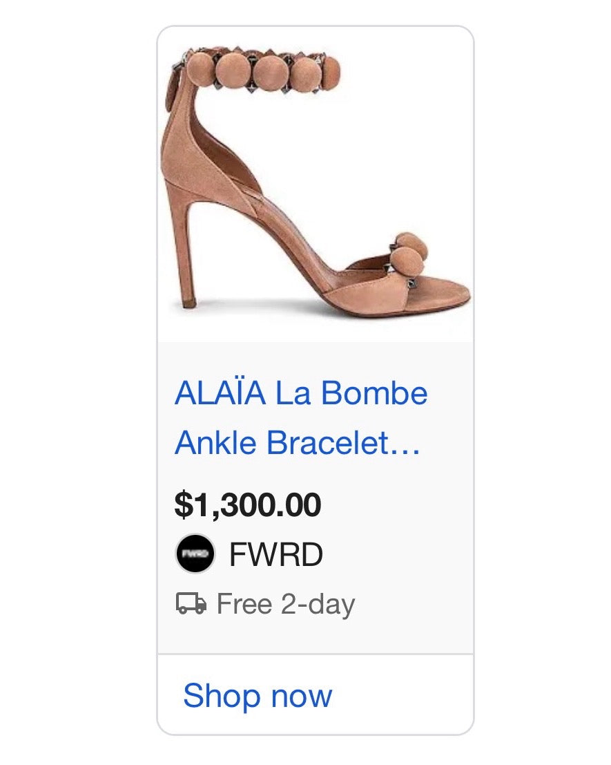 ALAIA “La Bombe” Stud Embellished Sandal Heels (38.5)