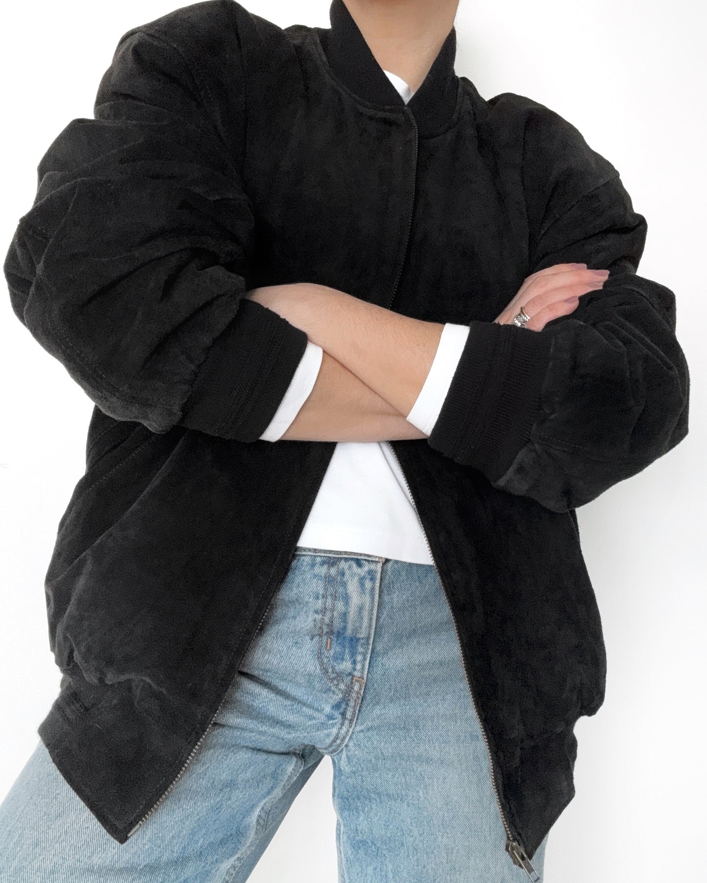 90s/00s Genuine Suede Bomber Jacket