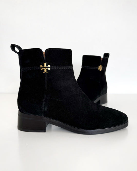 Tory Burch “Everly” Suede Logo Booties (6)