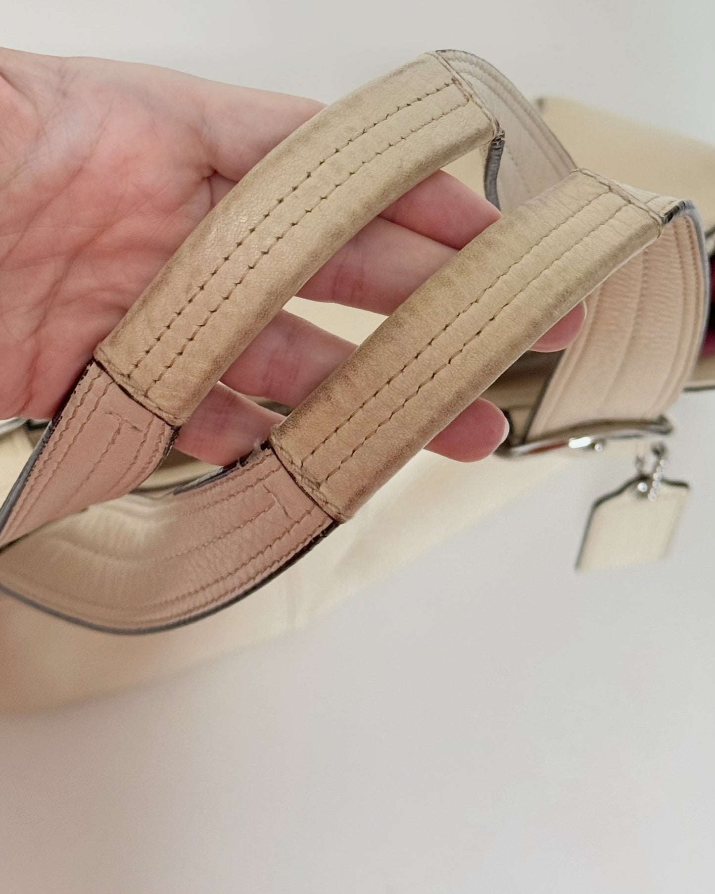 00s/10s Coach Soho Tote Back in Cream