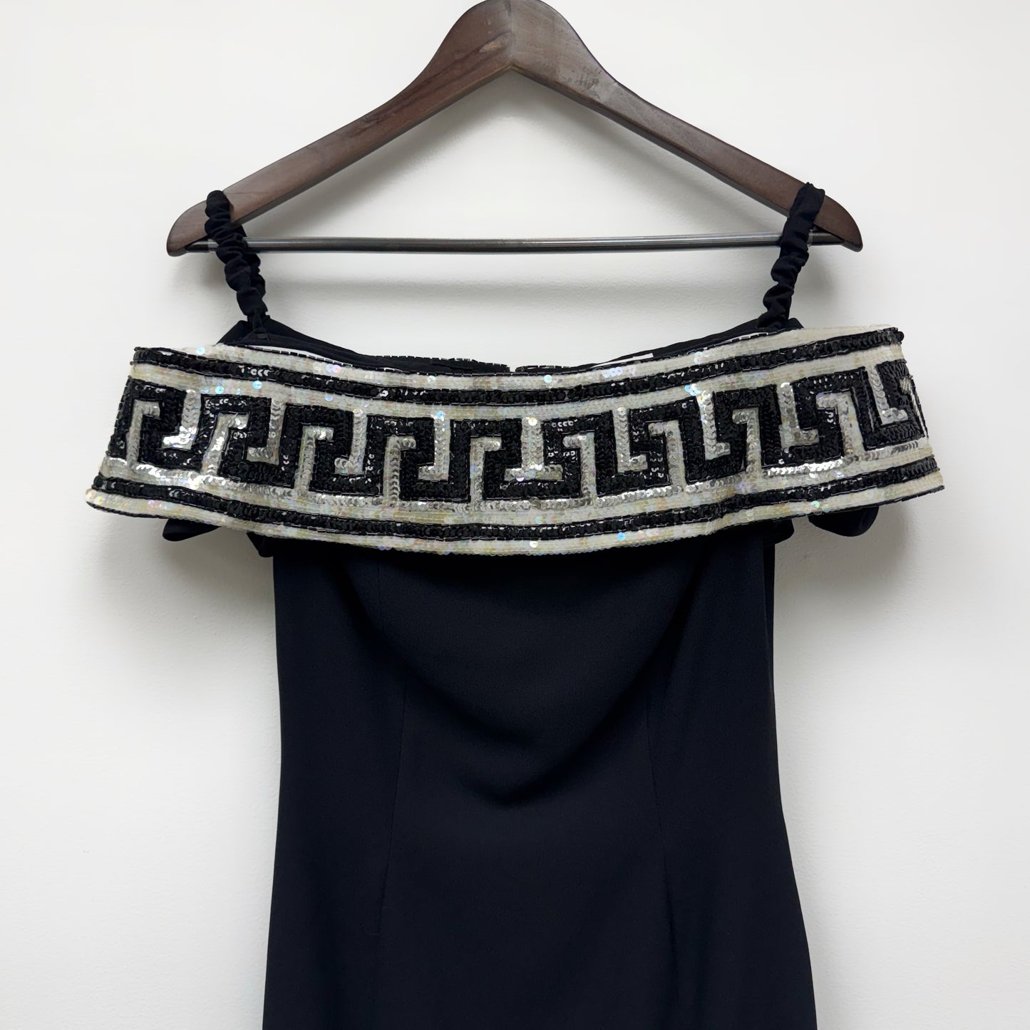 90s Sequin Off-the-Shoulder Dress