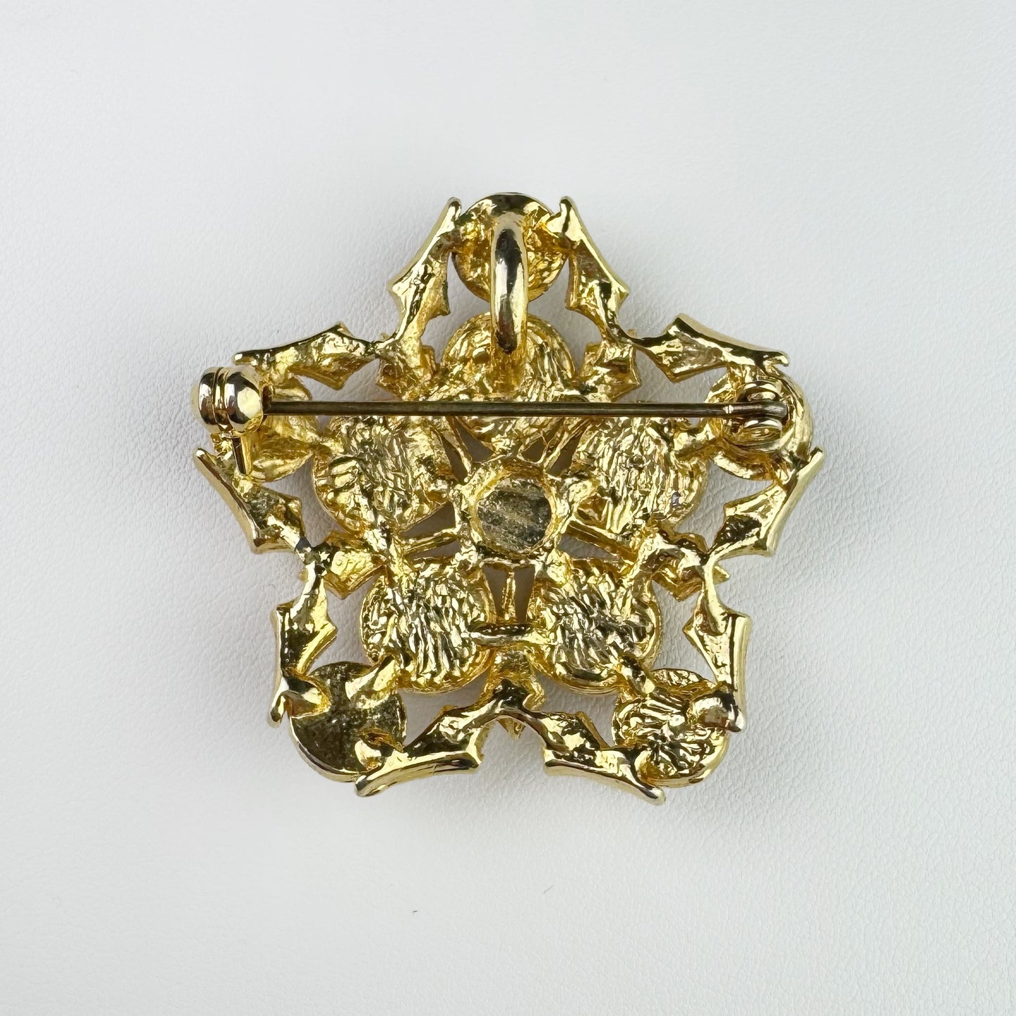 80s/90s Amber Star Brooch Pendant