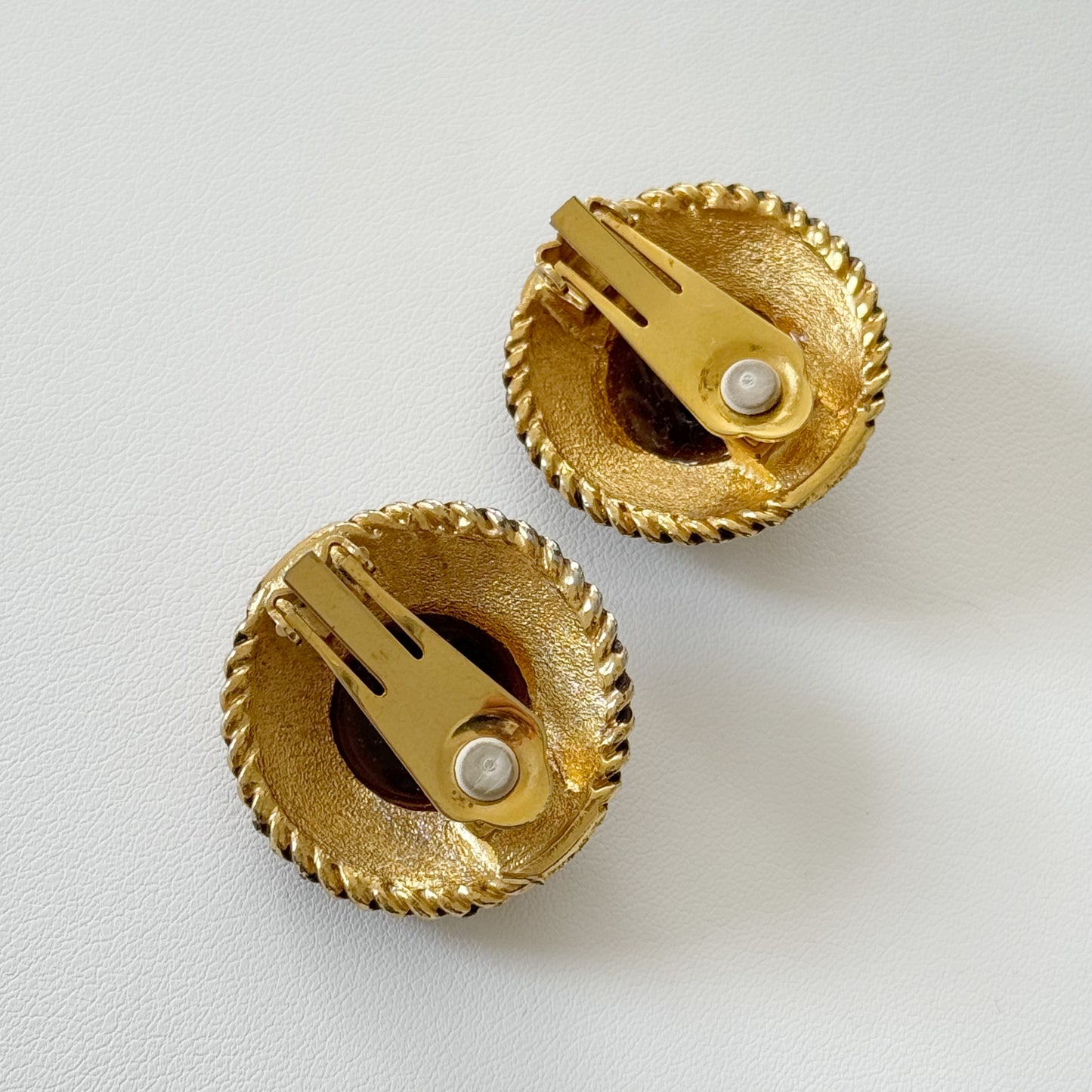 Vintage "Diva" Chocolate Brown Stone Earrings