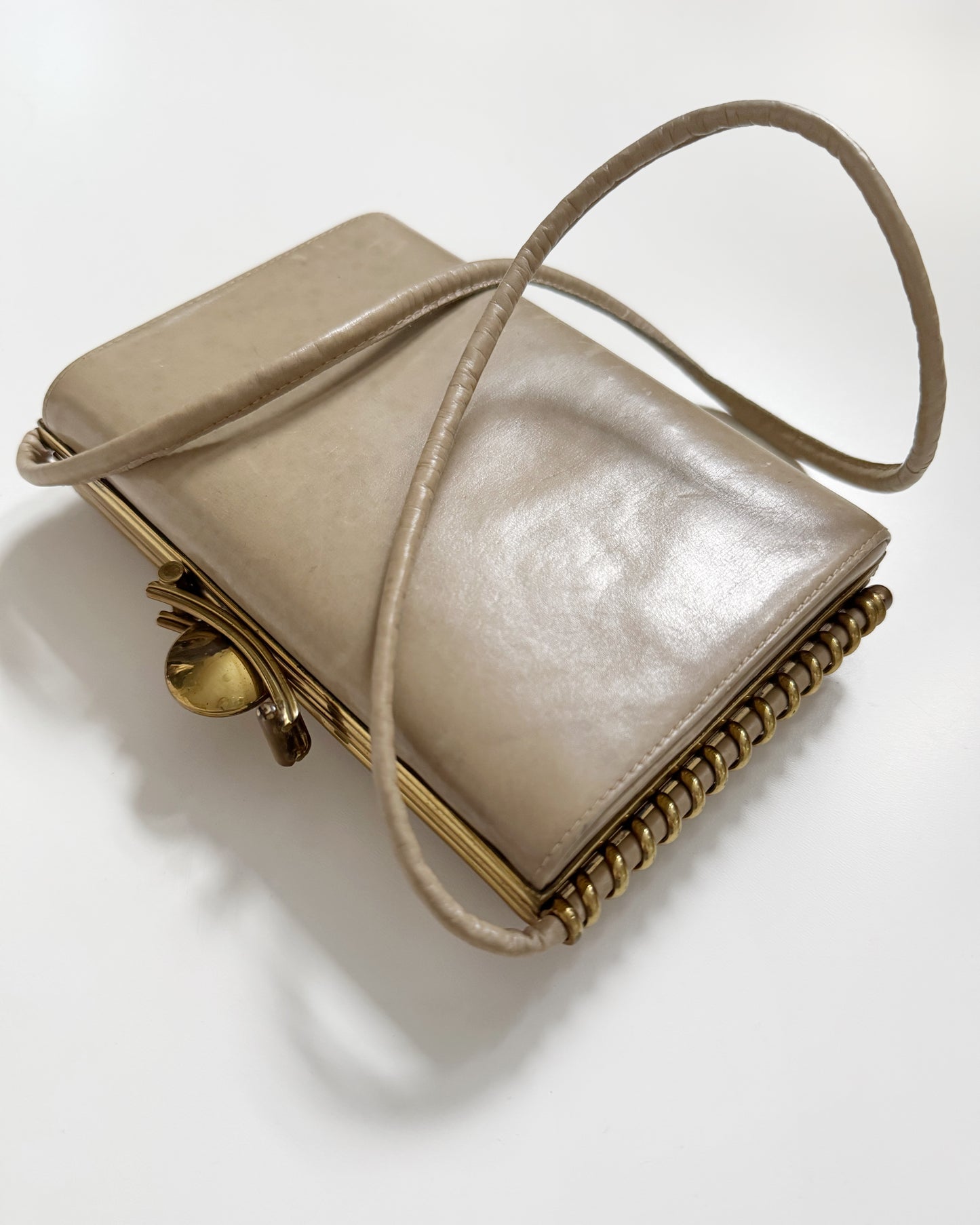 40s/50s Leather Shoulder Bag
