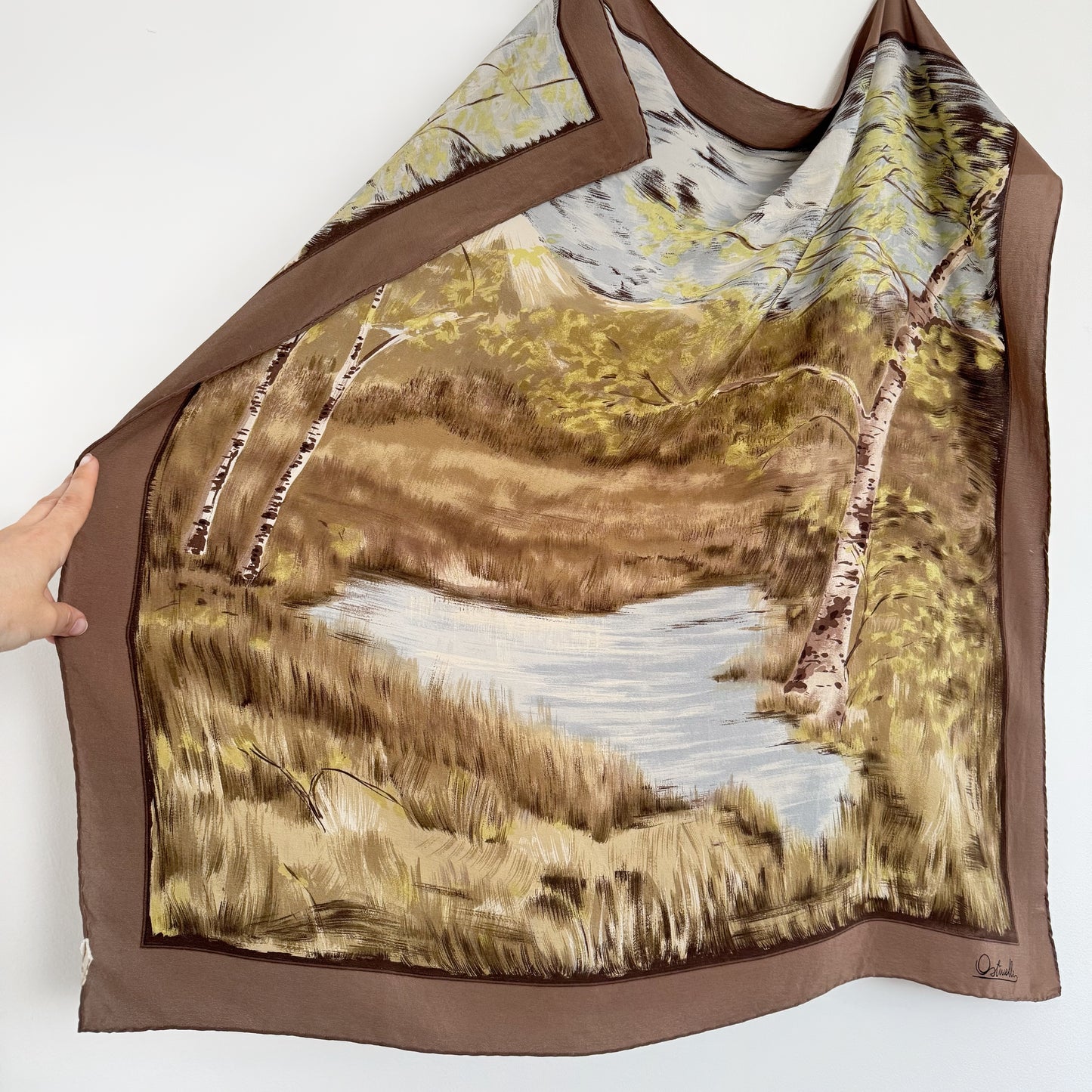 Ostinelli Silk Landscape Scarf