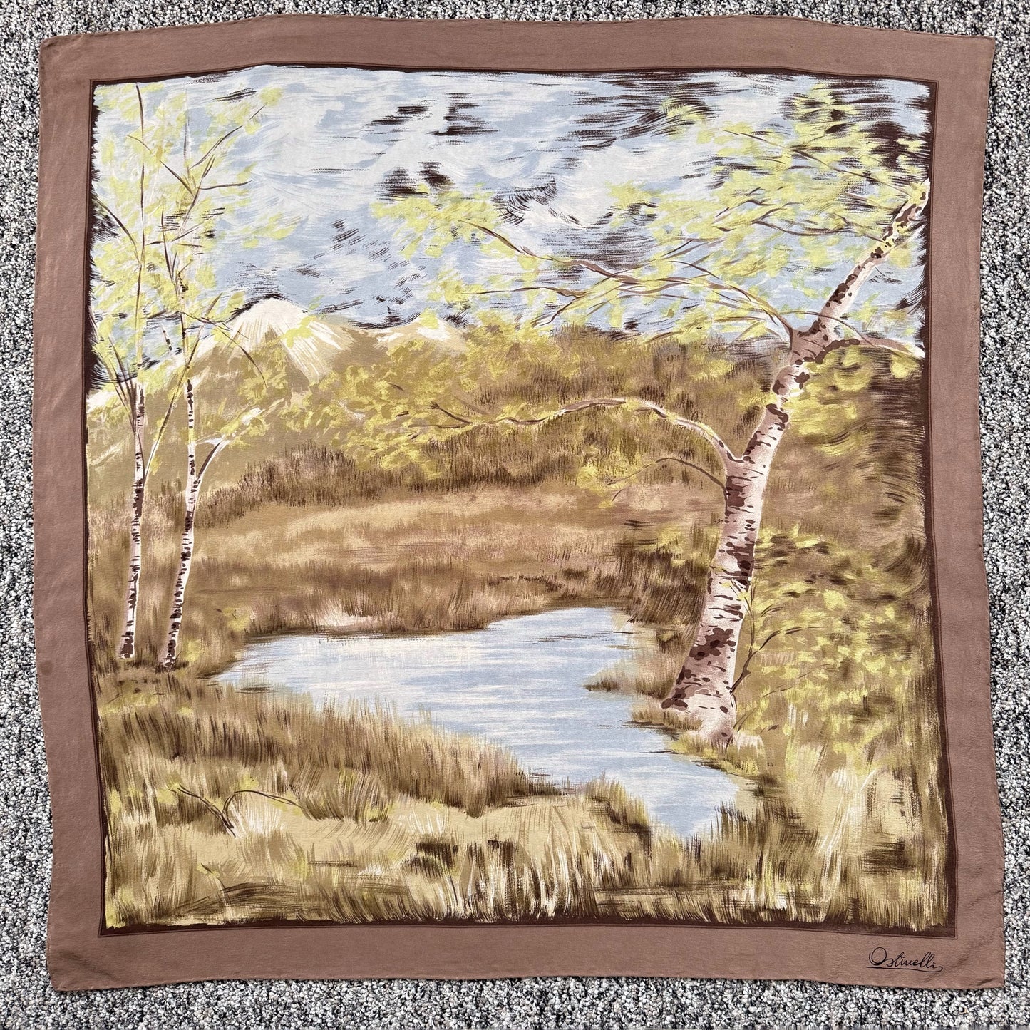 Ostinelli Silk Landscape Scarf
