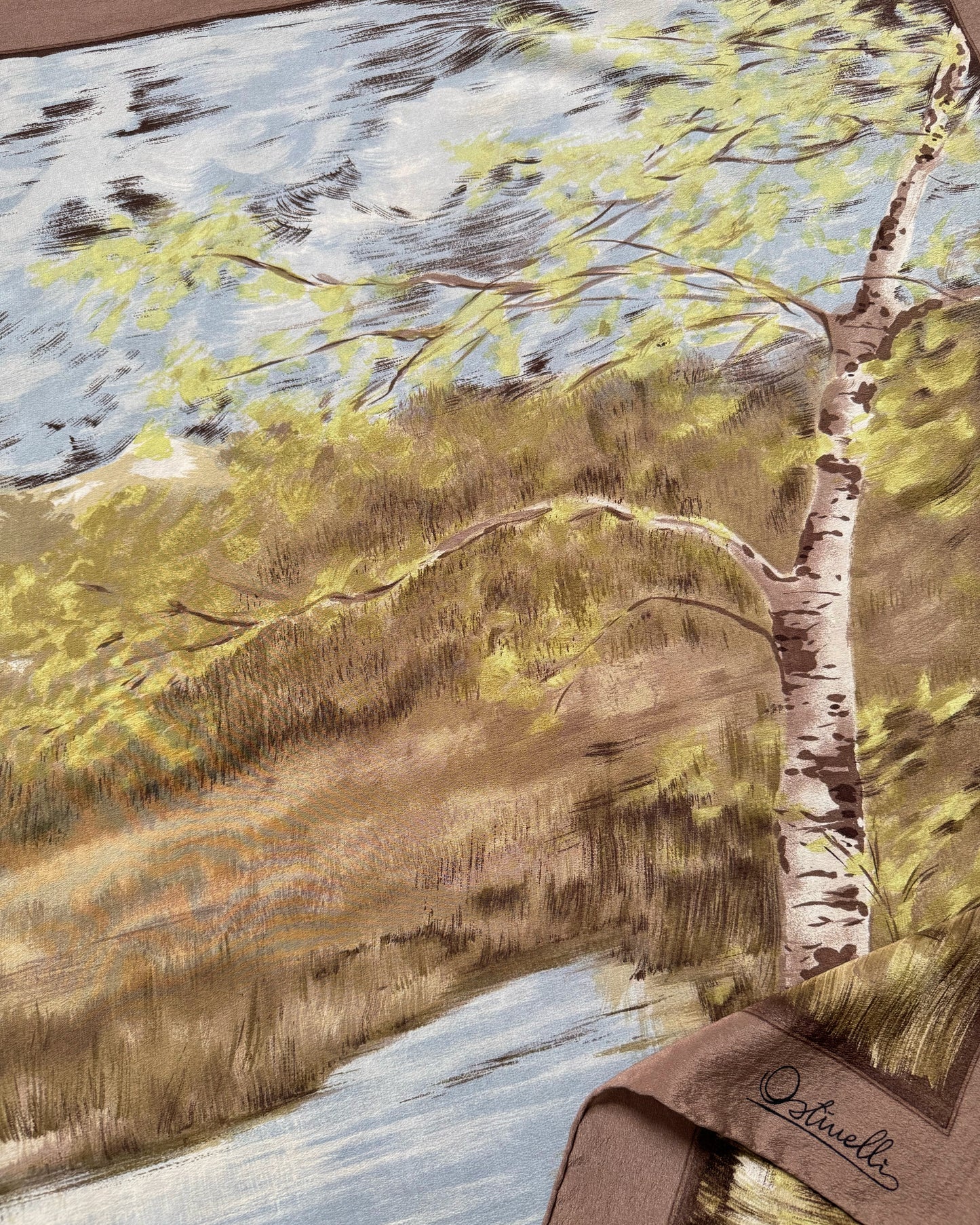 Ostinelli Silk Landscape Scarf