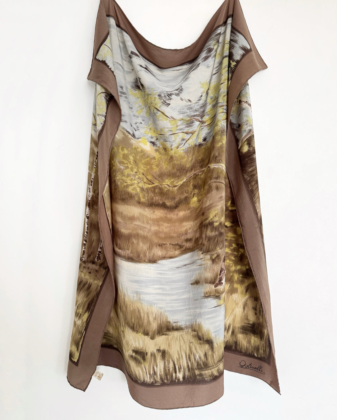 Ostinelli Silk Landscape Scarf